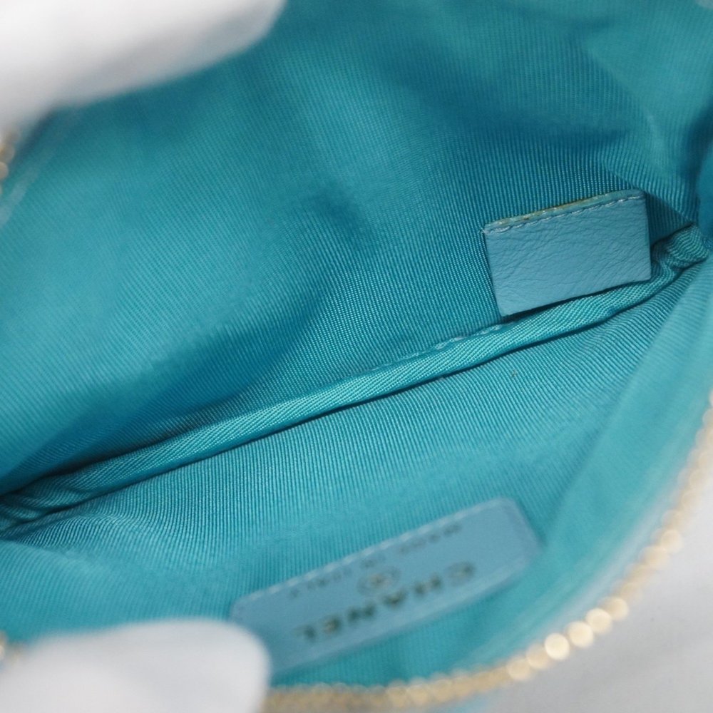 CHANEL Blue Lambskin Leather Wallet - Picture 3 of 11